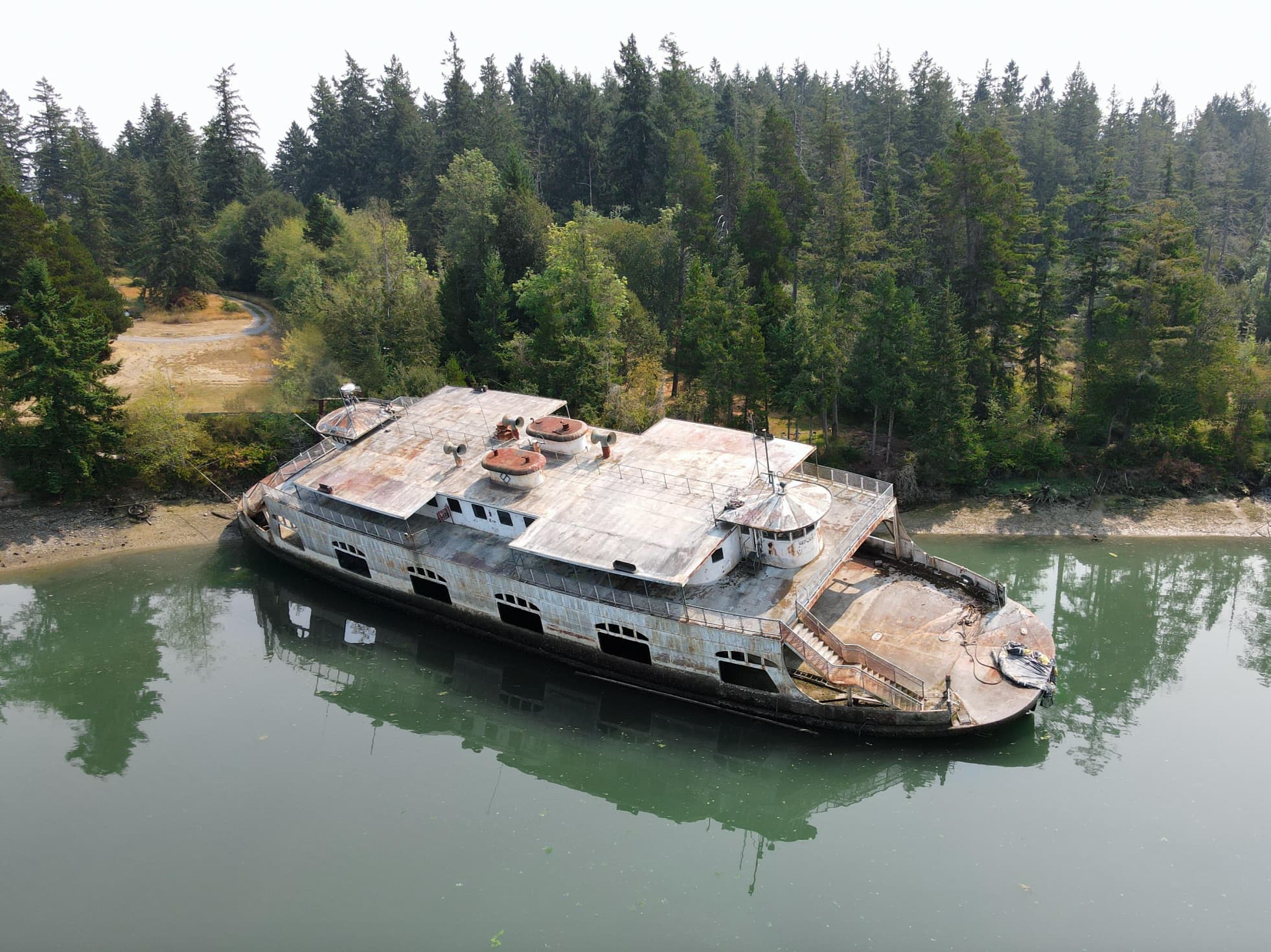 "Abandoned Ferry in Washington."